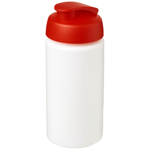Gourde publicitaire de sport 500ml Baseline® Blanc / Rouge